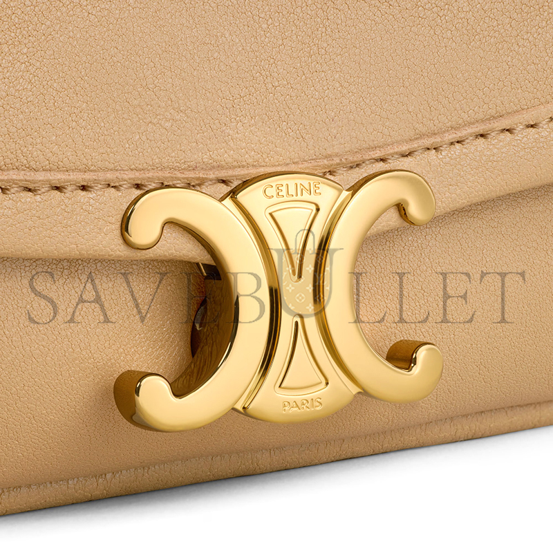 CELINE LITTLE HALFMOON SOFT TRIOMPHE IN SUPPLE SHINY LAMBSKIN L10373778.03DL (25*13*5cm)